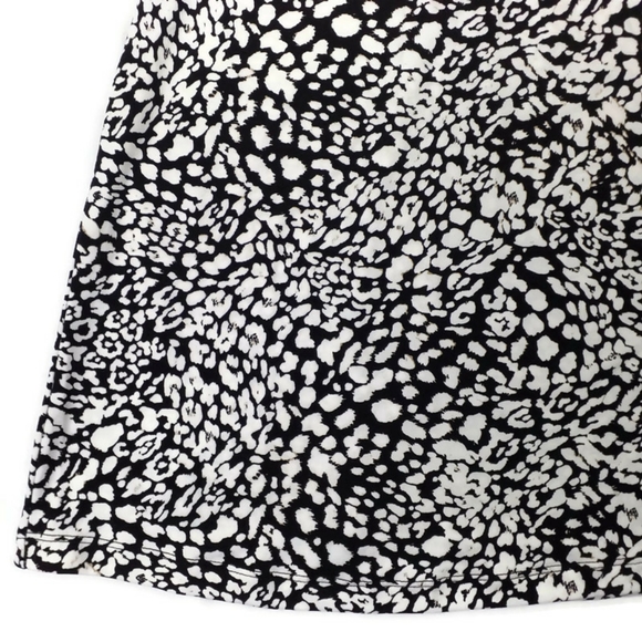 Banana Republic Factory Black White V-Neck Long Sleeve Wrap Dress Women XSP - Picture 7 of 14